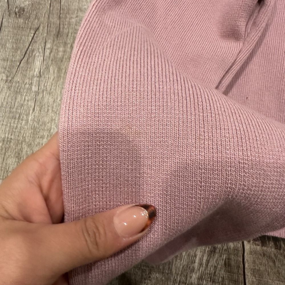 Endless Rose One Shoulder Knit Top Pink Women's M Boho Crop Long Sleeve - Picture 4 of 6
